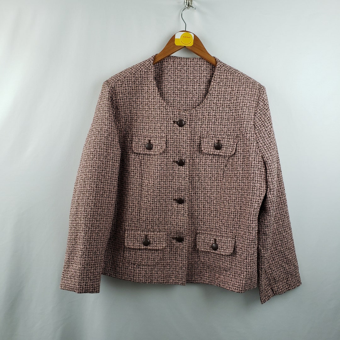 Nikki Vintage Tweed 4 Button Blazer Womens Sz 16P Career - Etsy