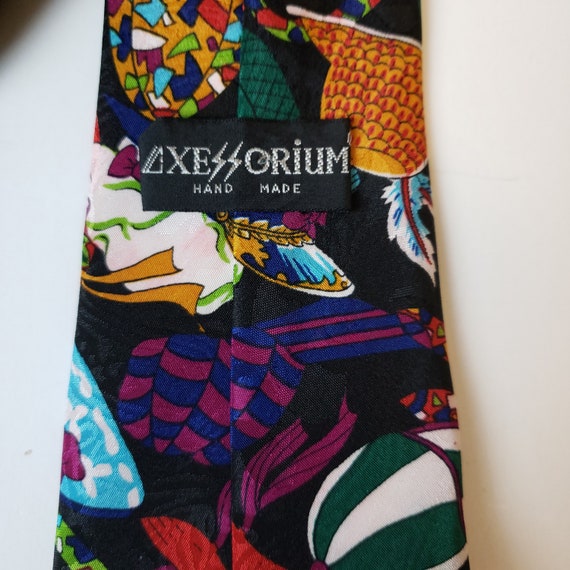 Axessorium Mens Vintage Handmade Tie Multicolor G… - image 5