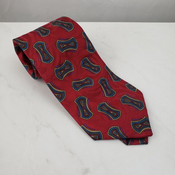 Swing Mens Vintage Silk Necktie Classic Red - image 1