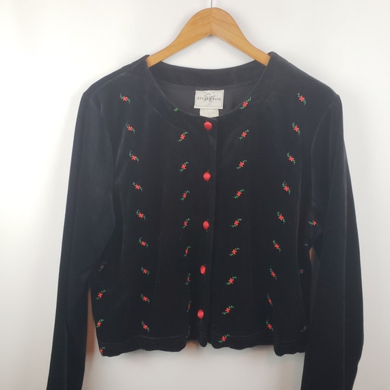 Studio Ease 1980's Vintage Christmas Jacket Women… - image 3