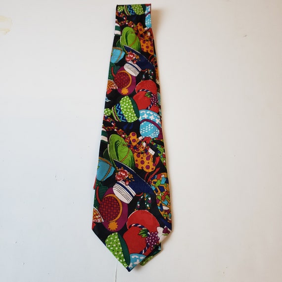 Axessorium Mens Vintage Handmade Tie Multicolor G… - image 3