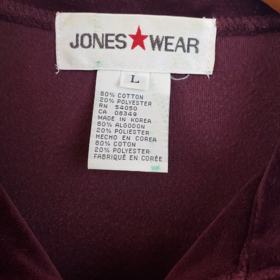 Jones Wear Vintage Fleece Jump Suit Womens Sz Lar… - image 8