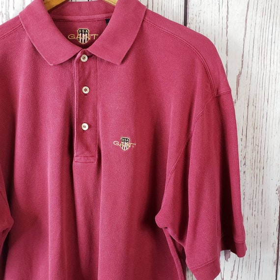 Gant USA 1990's Vintage Polo Shirt Mens Size L Pi… - image 3