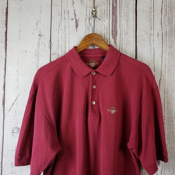 Gant USA 1990's Vintage Polo Shirt Mens Size L Pi… - image 1