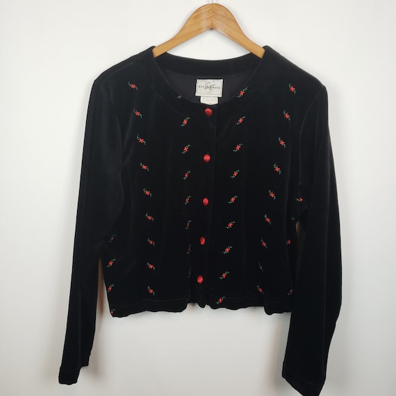 Studio Ease 1980's Vintage Christmas Jacket Women… - image 1