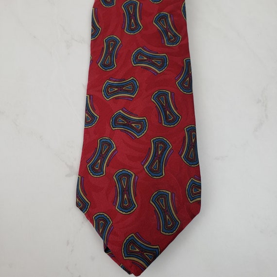 Swing Mens Vintage Silk Necktie Classic Red - image 3