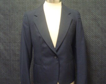 Freedburg von Boston Womens Vintage Blazer schwarz Sz 6 Wolle Mischung Anzug Jacke