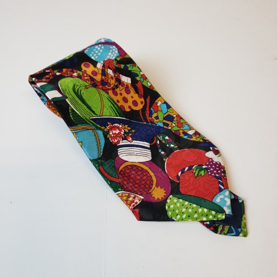 Axessorium Mens Vintage Handmade Tie Multicolor G… - image 1