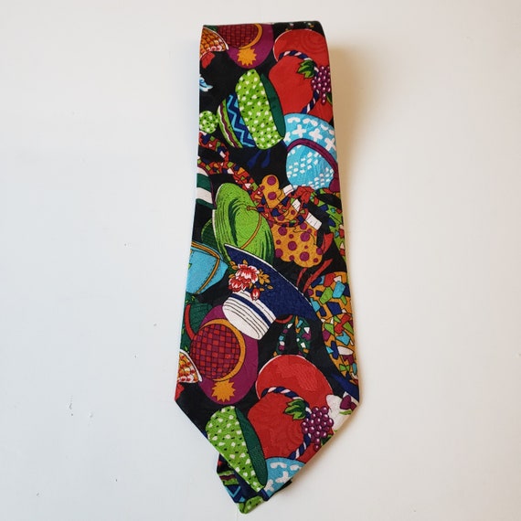 Axessorium Mens Vintage Handmade Tie Multicolor G… - image 2