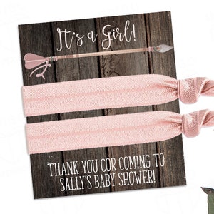 Rustikale Haarschleife Bevorzugungen Karte, Oh Deer Boho Babyparty DIY Haarschleife Favor Floral Pfeil Boho Blumen Babyparty Benutzerdefinierte Party Favor Tags