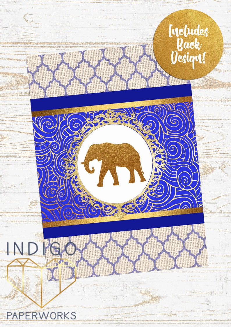 Gold Safari Baby Shower Invitation Kit African Jungle Royal Etsy