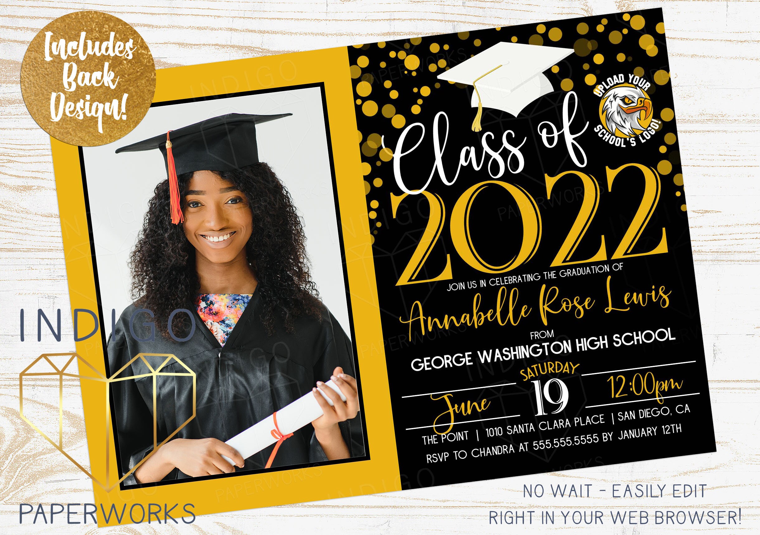 Printable 2025 Graduation Party Invitation With Photo