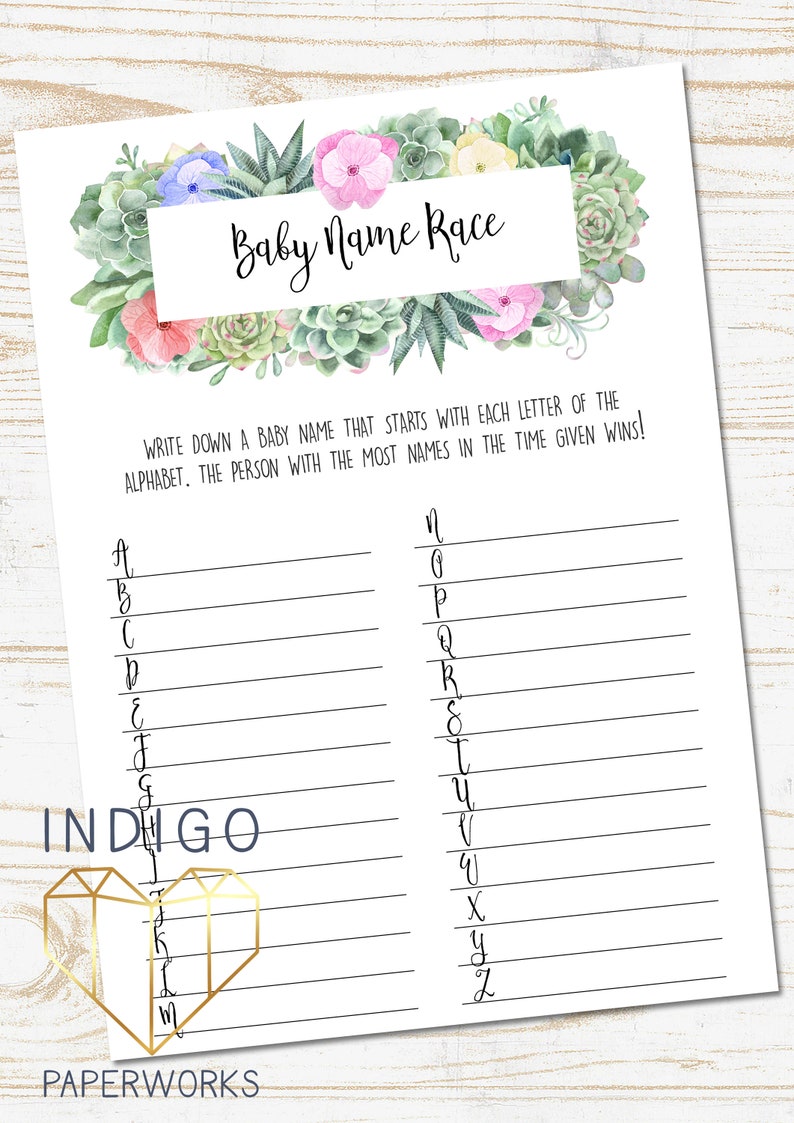 Modern Gender Neutral Game Bundle Instant Download Southwestern Cactus Succulent Baby Shower Game Set Llama Mama Baby Shower Games Package