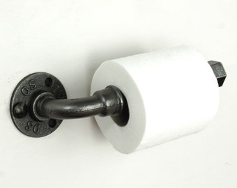 Dérouleur papier-toilette simple (petit modèle) style industriel en tuyaux de plomberie