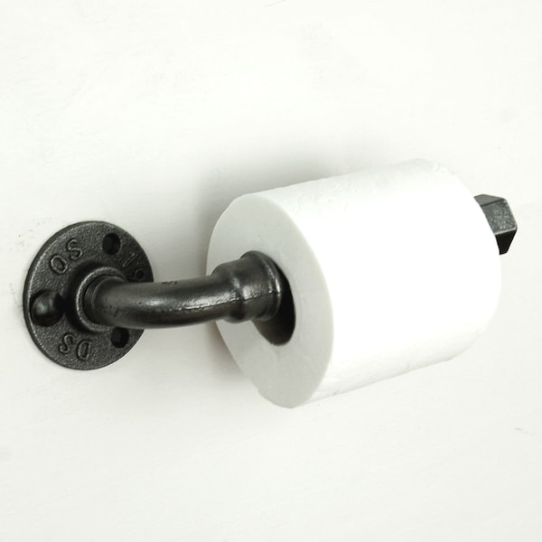 Dérouleur papier-toilette simple (petit modèle) style industriel en tuyaux de plomberie