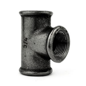 3/4 Pipe Fittings - 24 Pack 3/4 Inch Black Floor Flange Elbow Tee Combo |  Malleable Cast Iron Vintage Furniture Grade Threaded Pipes for DIY