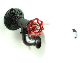 Toilet paper dispenser model 2 - wheel industrial style plumbing fittings