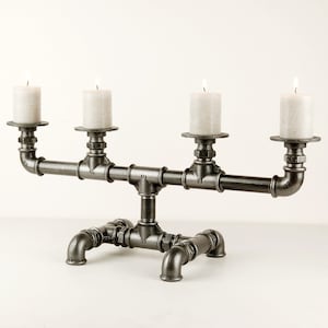 Candle holder, candlestick, industrial spirit in cast iron