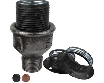 E27 matte metal socket kit for DIY plumbing lighting