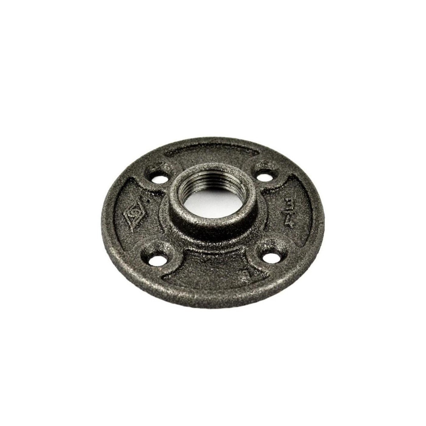 Brida de suelo 3/4" - (20/27 mm) diámetro grande - Hierro fundido Negro roscado