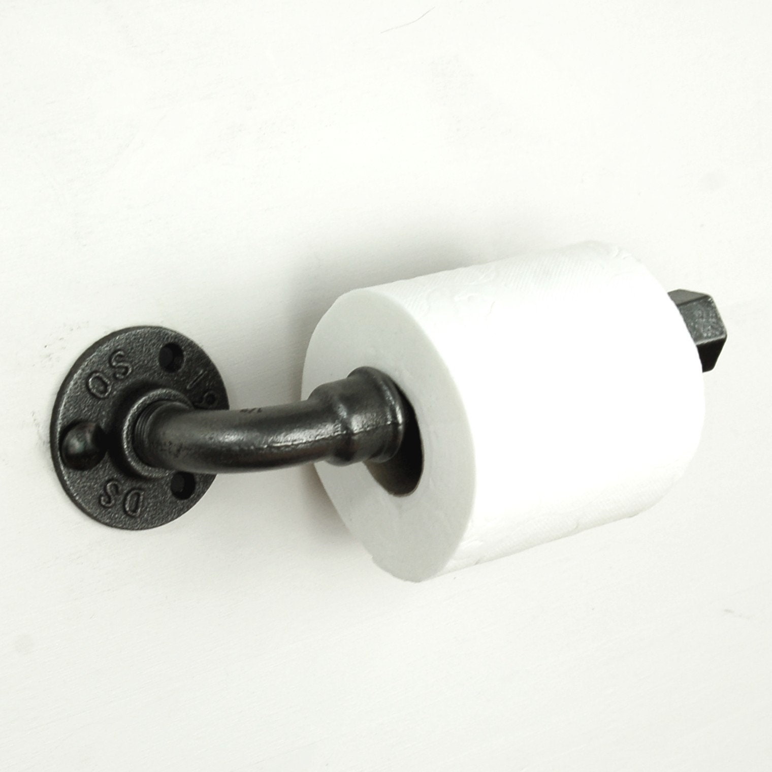 Black Electroplated Pipe Holders Lerro Industrial Toilet Paper Holders Dual Toilet Roll Holder Washroom Double Paper Tower Holder Wall Mount with Wood Shelf Storage for Bathroom 