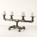 Candlestick, candle holder, industrial style in cast iron