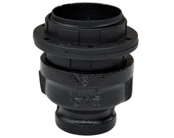 E27 Socket Kit on Black Pipe Fitting – Industrial DIY Lamp Making Supply