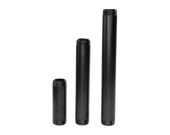 Deko Gewinderohr Schwarzes Metall 27mm 3/4 Zoll | Industrie Deko Rohr zum Schrauben | Loft Möbel Lampe Regal DIY