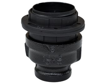 E27 Fassung Set auf Schwarz Lackiertem Gusseisen Fitting | DIY Industrielampe zum Verdrahten | Thermoplast 3/4 Zoll
