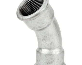 Bogen großer Radius 90 Grad Innen Innen Verzinktes Gusseisen | EN 10242 Rohr Fitting | Industrie DIY Möbel Dekor