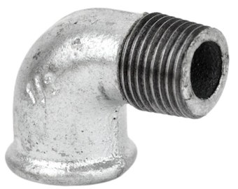 Male/female elbow fitting - Galvanized cast iron - All sizes