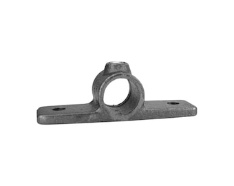 Double Tab Pipe Clamp BTR Raw Steel | Wall Mount Tube Bracket Allen Screw | Industrial DIY Furniture 3/4 Inch