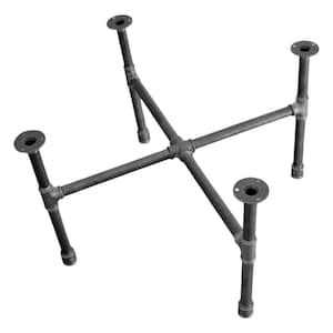 Untergestell Couchtisch Industrial Gusseisen Stahl - Tischgestell handmade aus Rohrfittings, Loft Steampunk Deko