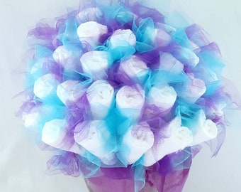 purple and turquoise baby shower