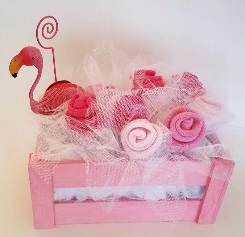 Flamingo New Baby Gift Pink Baby Girl Shower Decorations Etsy