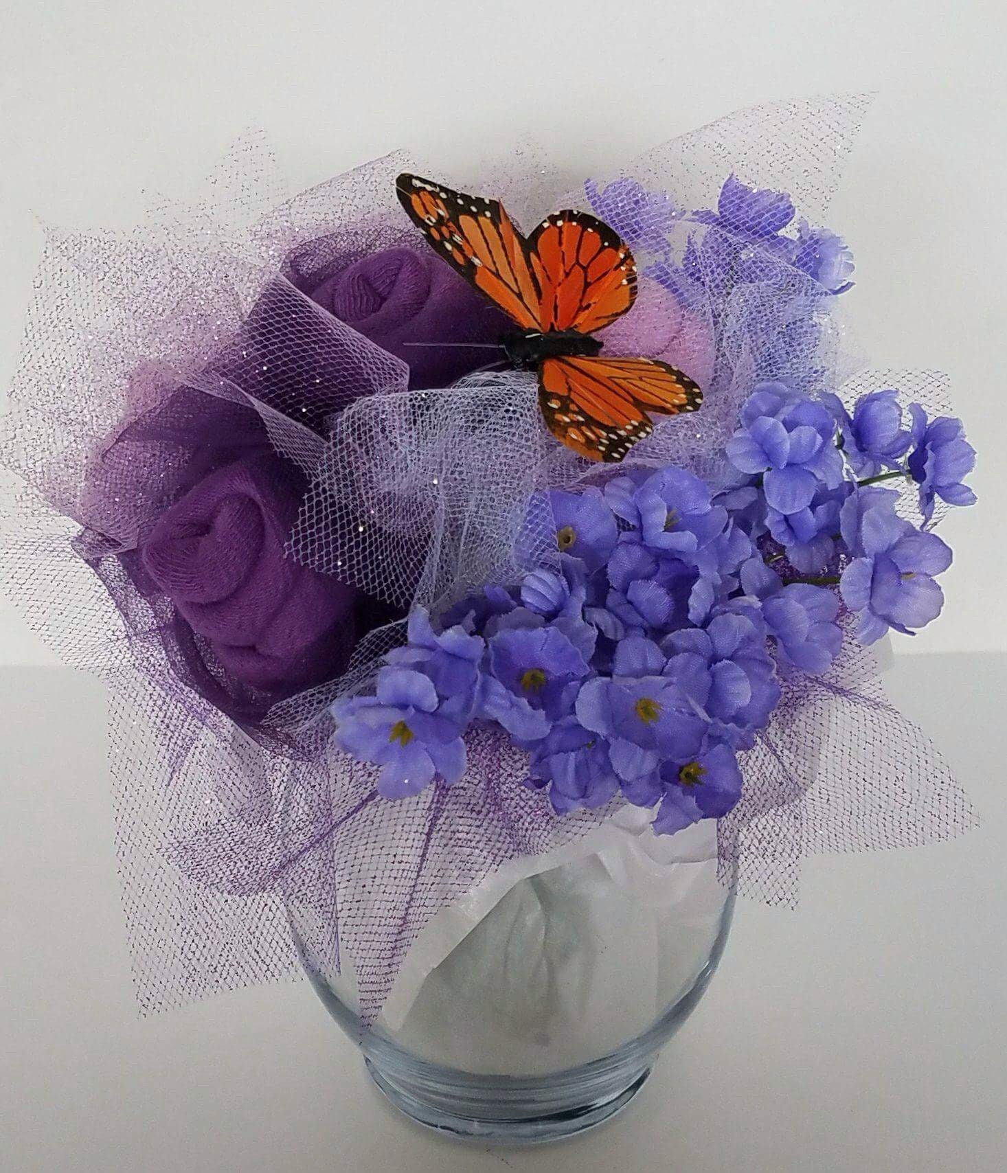 lavender baby shower centerpieces