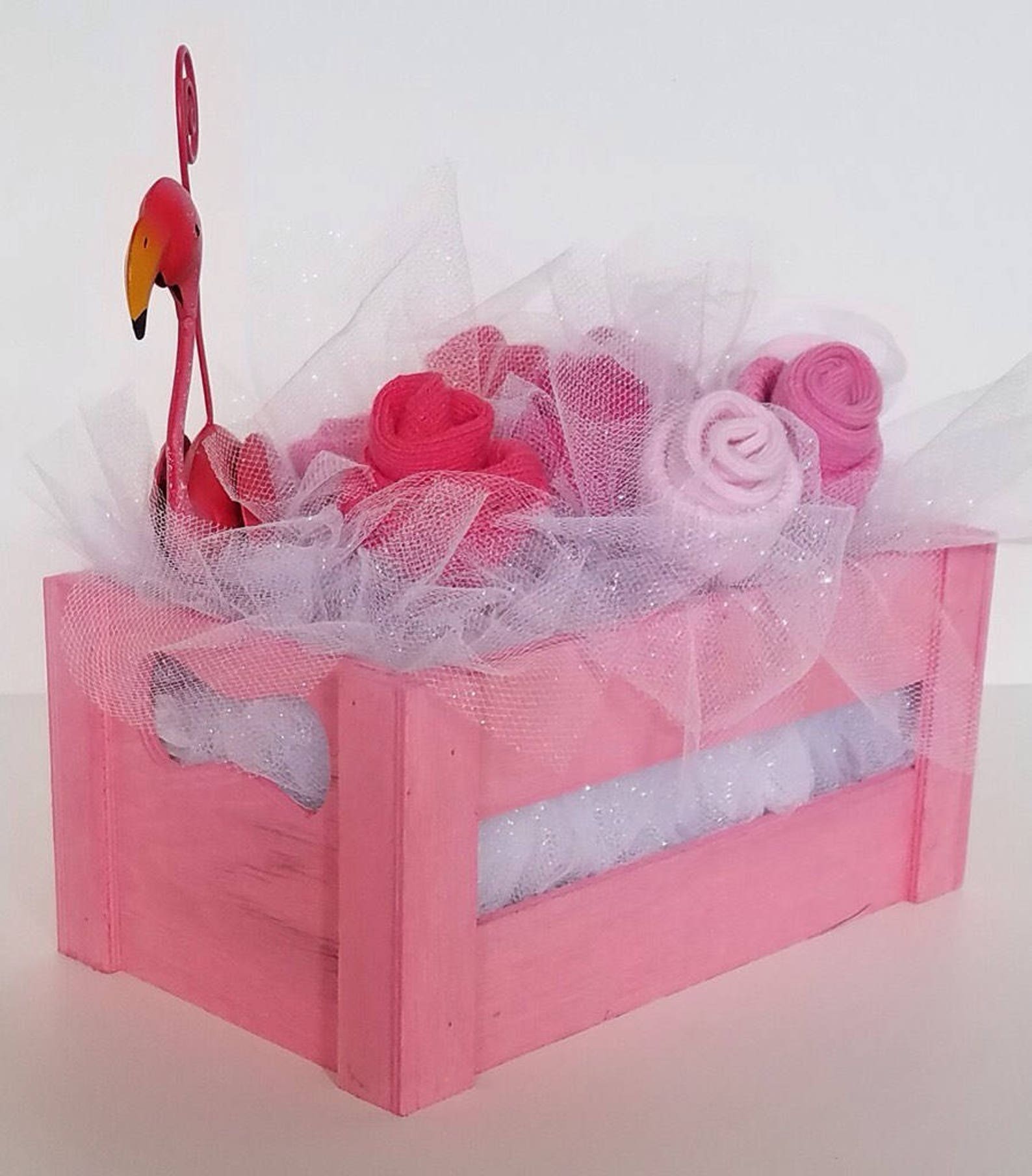 Flamingo new baby gift pink baby girl shower decorations Etsy