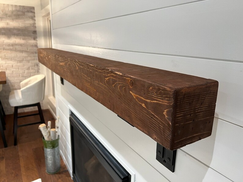 Fireplace Mantel Wall Shelf Floating Shelf Rustic Beam Etsy