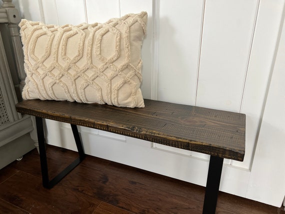 Distressed 2024 entryway bench