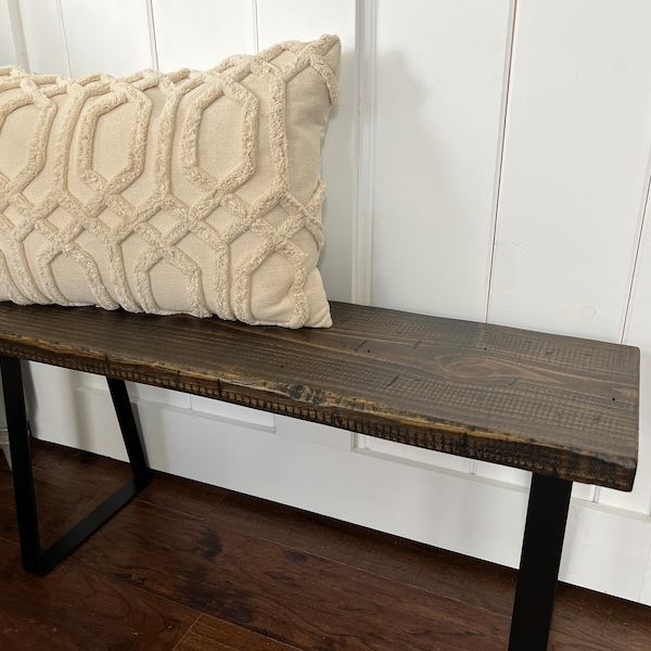 Distressed Entryway Bench Farmhouse Shoe Bench