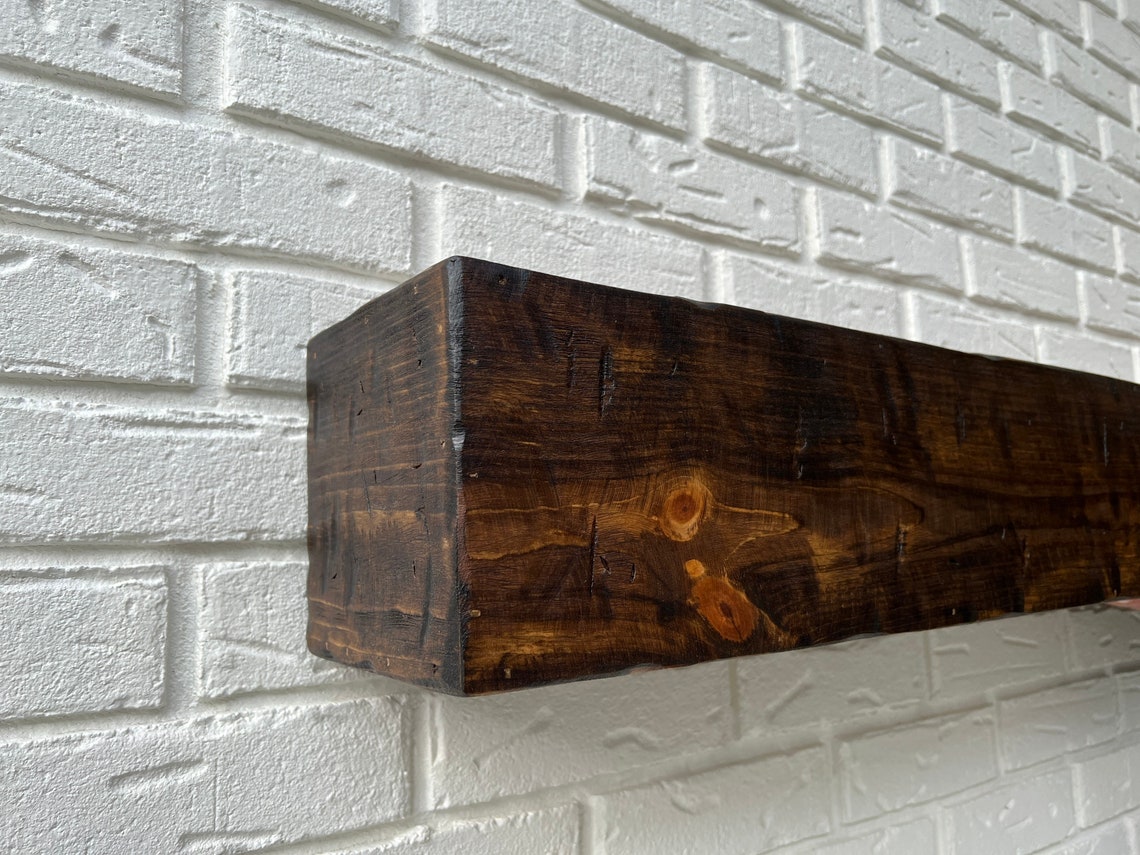Fireplace Floating Mantel Wall Shelf Floating Shelf Rustic Etsy