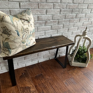 Distressed Entryway Bench Modern Farmhouse Shoe Bench