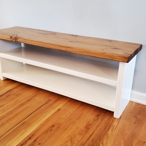 White Bottom Entryway Rustic Shoe Rack and Bench