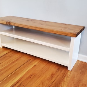 White Bottom Entryway Rustic Shoe Rack and Bench