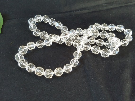 Crystal Necklace - Hand-Knotted - Matched Size Be… - image 1