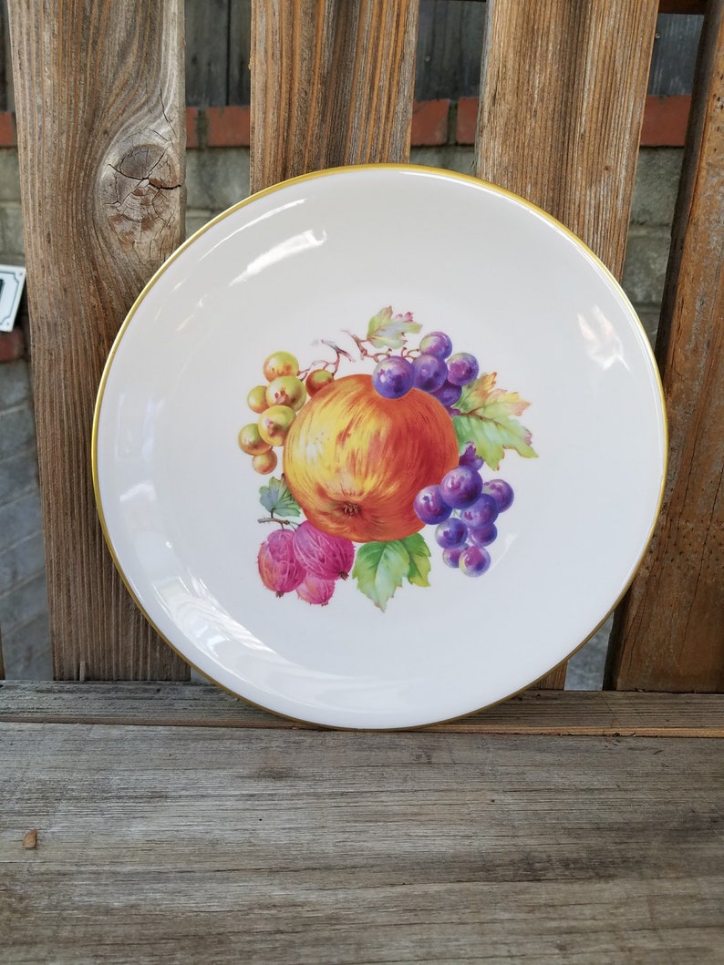 Germany \u2013 c 1960 \u2013 Excellent Vintage Condition Decorative Plate with Fruit \u2013 Bavaria