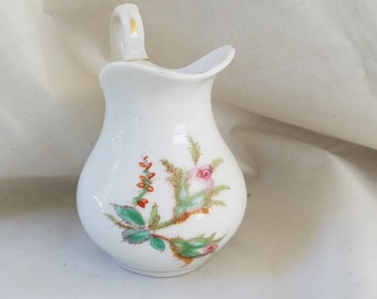 Vintage Moss Rose China Creamer – Floral Ironstone Decor