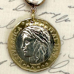 1998 Italy 500 Lire Coin Necklace Pendant. Choose from 3 Settings