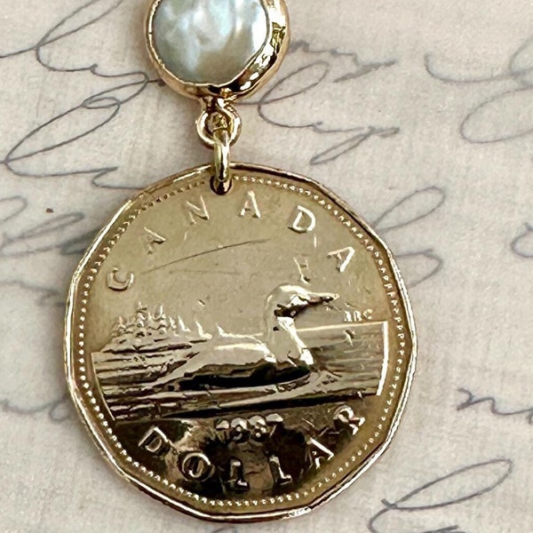 1987 Canada 1 Dollar (Loonie) Coin Necklace Pendant. Choose from 3 Settings