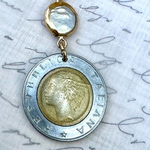 1998 Italy 500 Lire Coin Necklace Pendant. Choose from 3 Settings